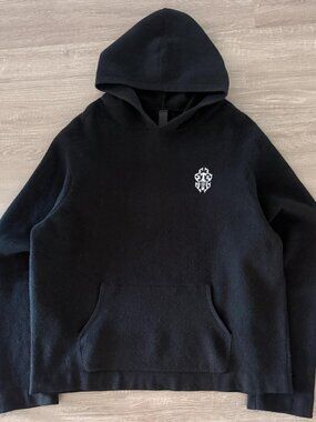 Chrome Hearts Cashmere Hooded Sweater Black XL